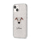 Whippet Personalised iPhone 14 Glitter Tough Case Starlight Angled Image