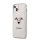 Whippet Personalised iPhone 14 Plus Clear Tough Case Starlight Angled Image