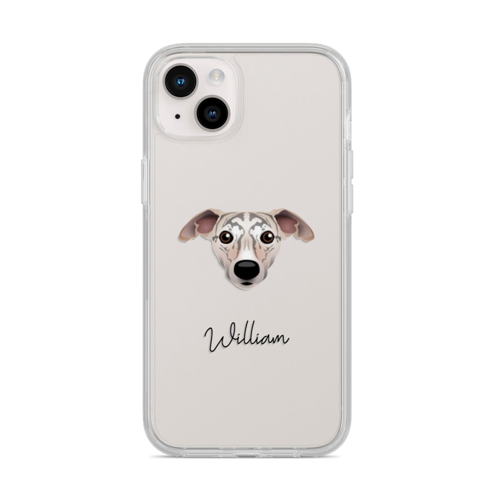Whippet Personalised iPhone 14 Plus Clear Tough Case Starlight
