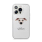 Whippet Personalised iPhone 14 Pro Clear Tough Case Silver