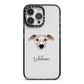 Whippet Personalised iPhone 14 Pro Max Black Impact Case on Silver phone