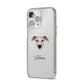 Whippet Personalised iPhone 14 Pro Max Clear Tough Case Silver Angled Image