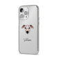 Whippet Personalised iPhone 14 Pro Max Clear Tough Case Silver Angled Image