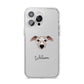 Whippet Personalised iPhone 14 Pro Max Clear Tough Case Silver