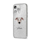 Whippet Personalised iPhone 14 Pro Max Glitter Tough Case Silver Angled Image