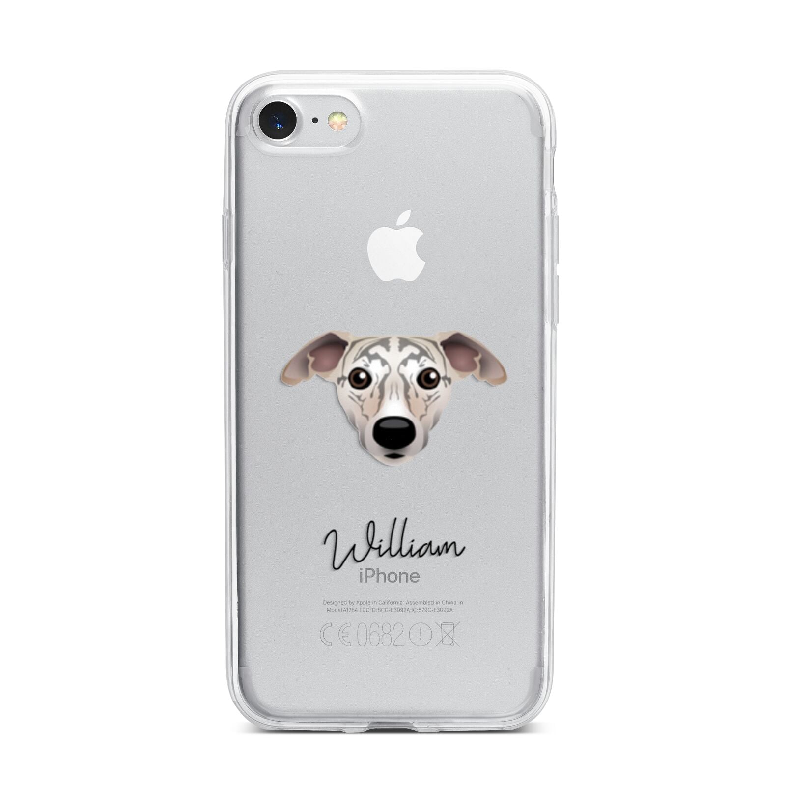 Whippet Personalised iPhone 7 Bumper Case on Silver iPhone