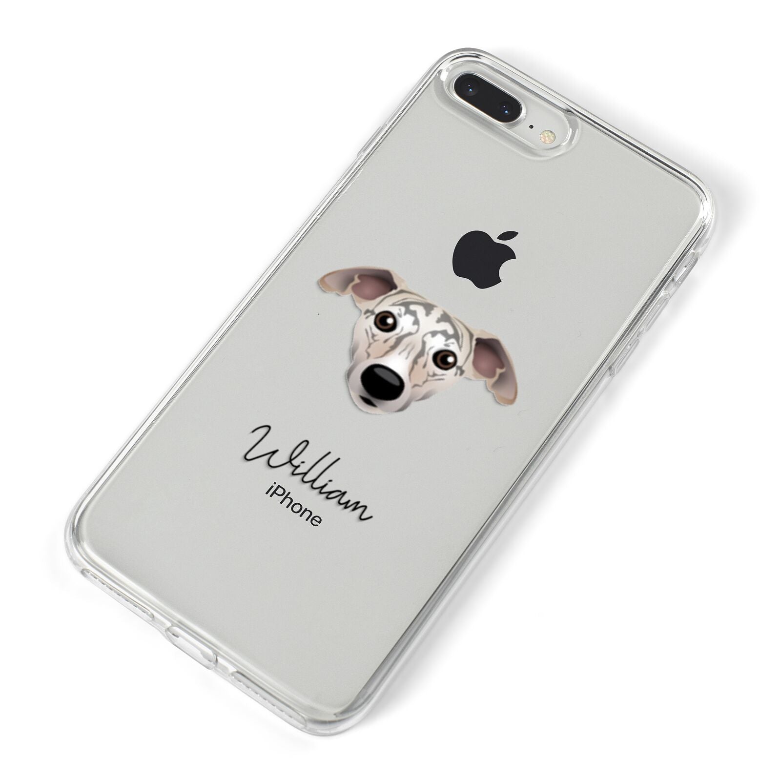 Whippet Personalised iPhone 8 Plus Bumper Case on Silver iPhone Alternative Image