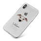 Whippet Personalised iPhone X Bumper Case on Silver iPhone