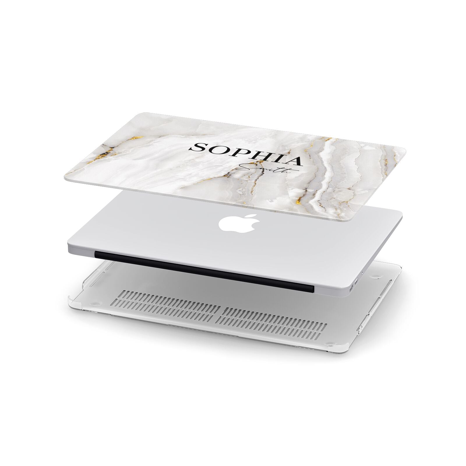 White And Gold Marble Macbook Case – Dyefor