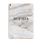 White And Gold Marble Apple iPad Rose Gold Case