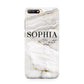 White And Gold Marble Huawei Y6 2018