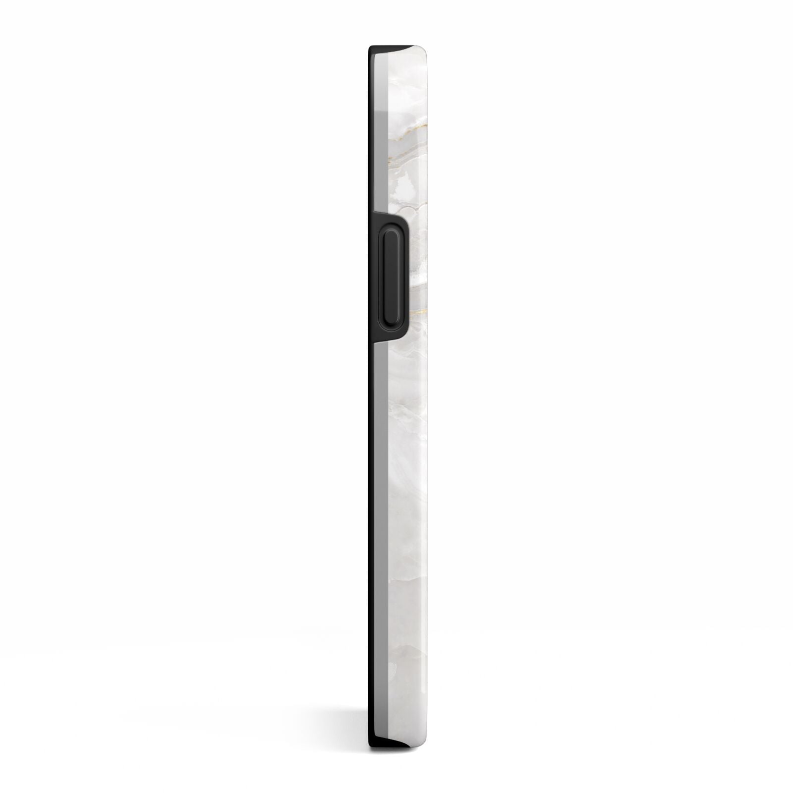 White And Gold Marble iPhone 13 Mini Side Image 3D Tough Case