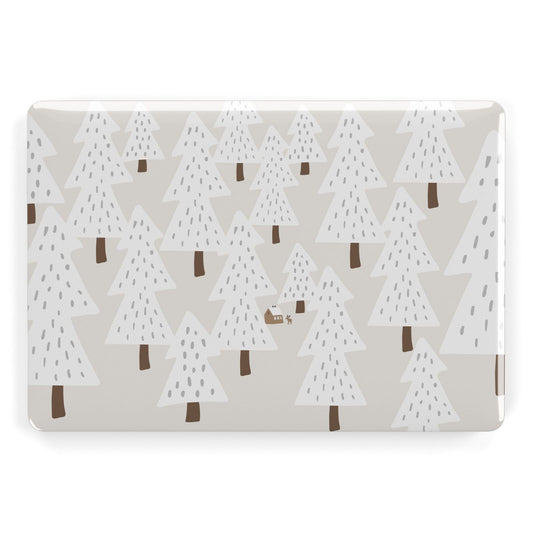 White Christmas Forest Apple MacBook Case