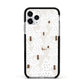 White Christmas Forest Apple iPhone 11 Pro in Silver with Black Impact Case