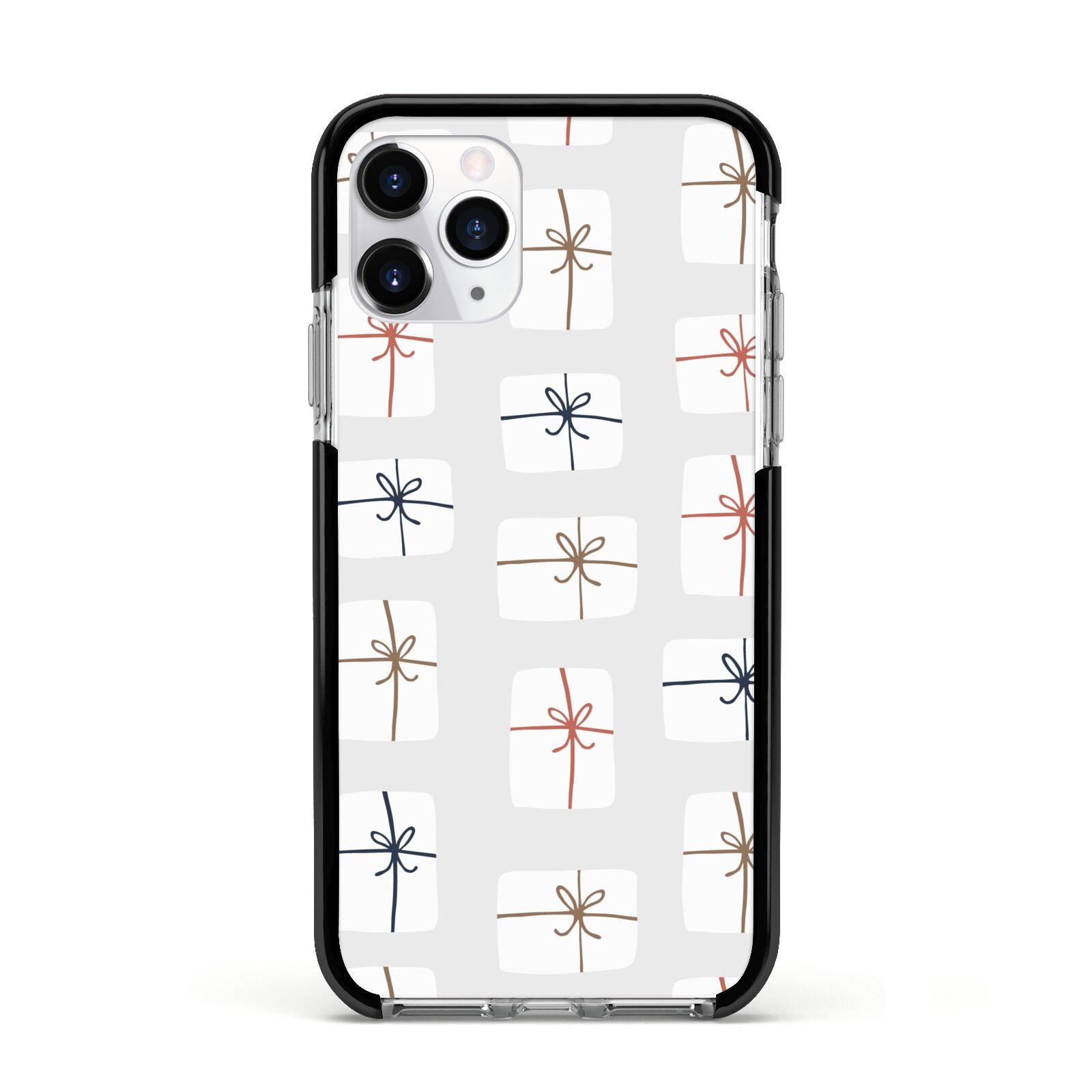 White Christmas Forest Apple iPhone 11 Pro in Silver with Black Impact Case