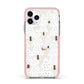White Christmas Forest Apple iPhone 11 Pro in Silver with Pink Impact Case