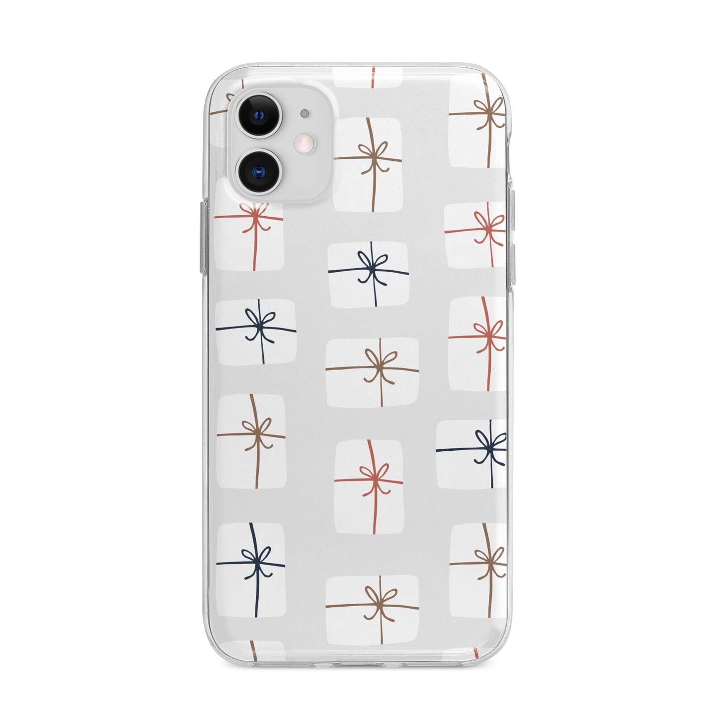 White Christmas Forest Apple iPhone 11 in White with Bumper Case