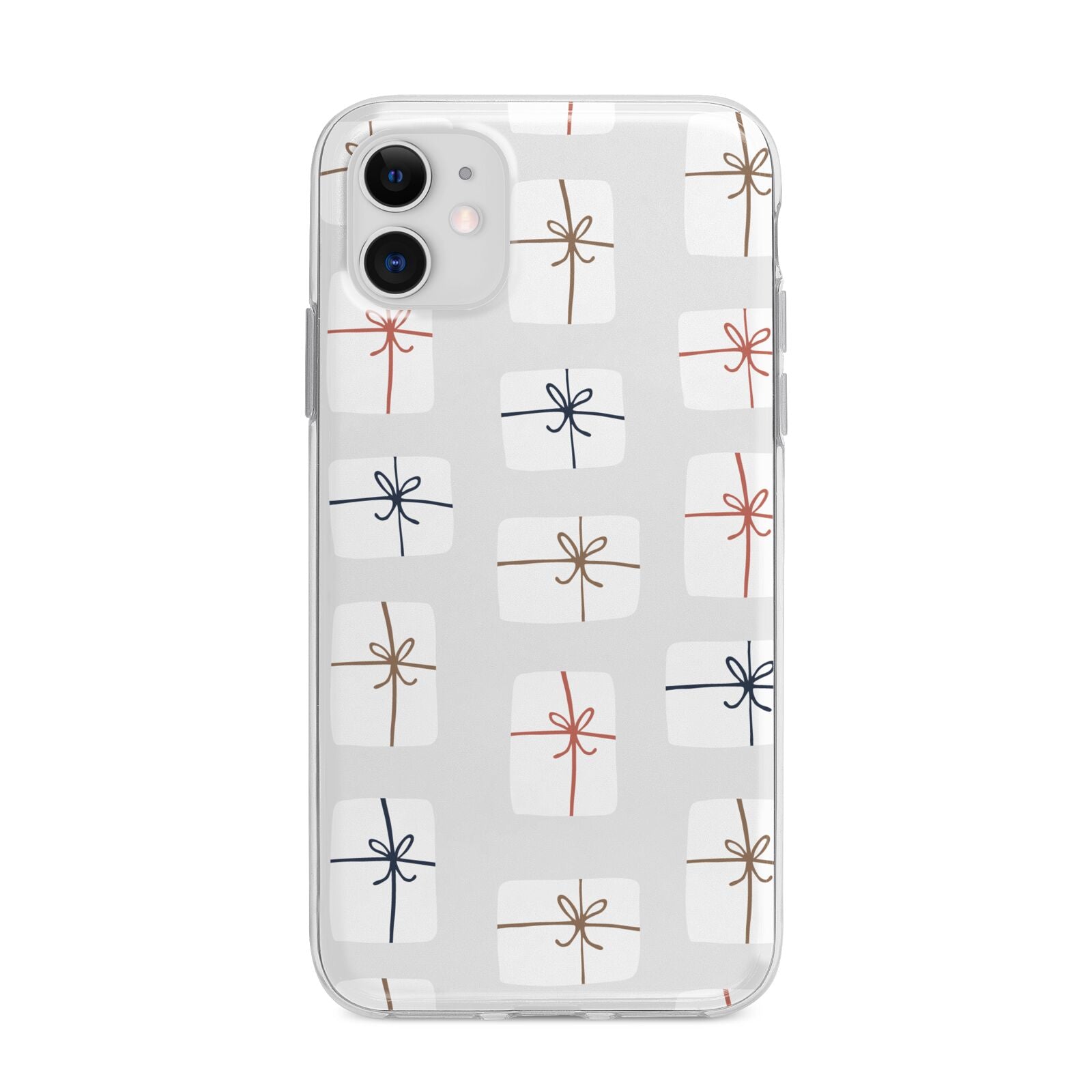 White Christmas Forest Apple iPhone 11 in White with Bumper Case