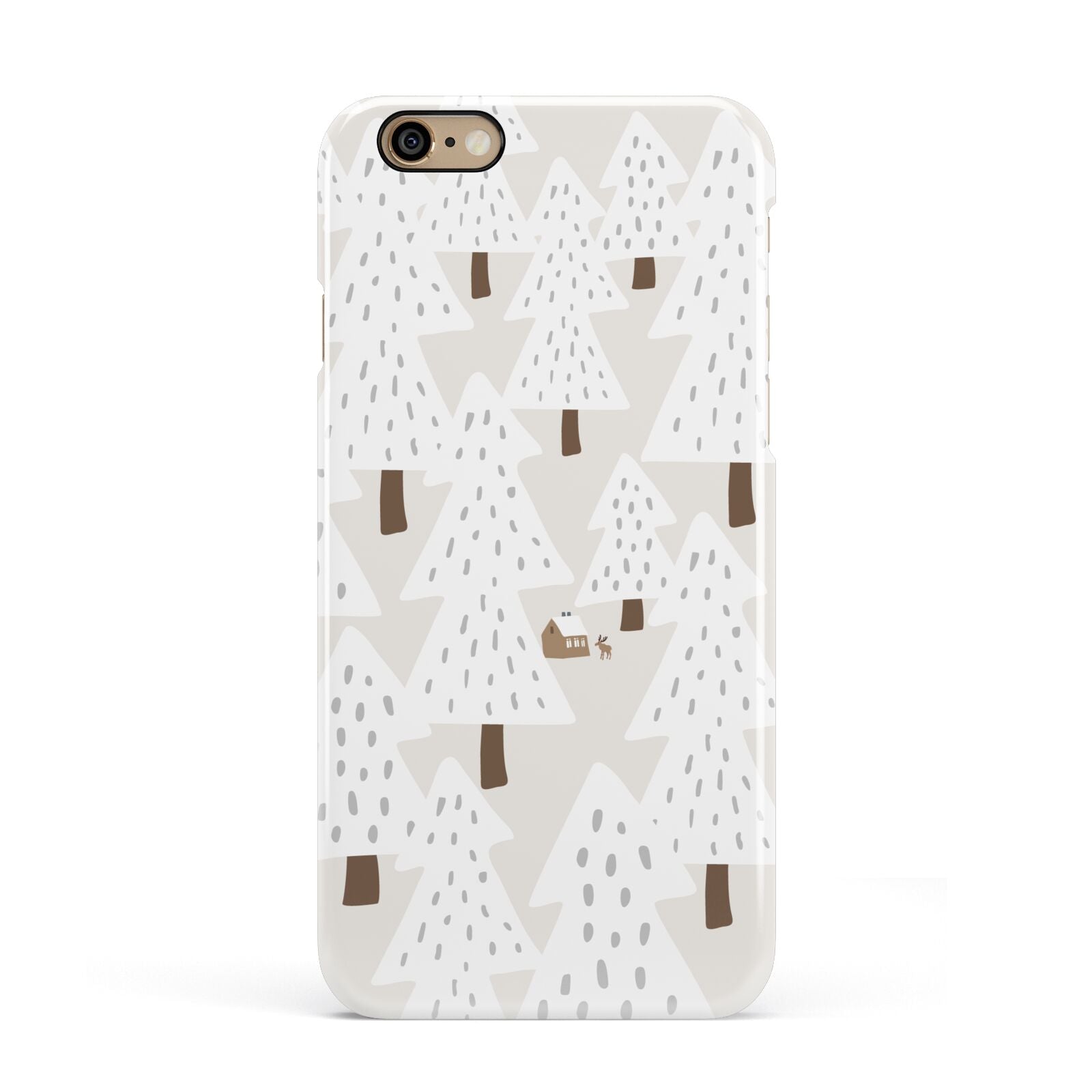 White Christmas Forest Apple iPhone 6 3D Snap Case
