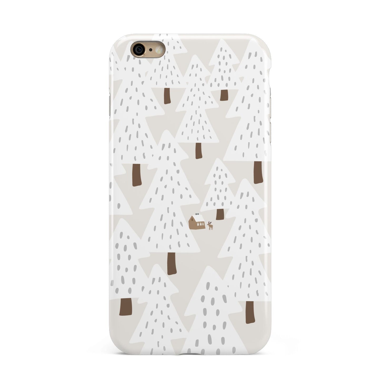 White Christmas Forest Apple iPhone 6 Plus 3D Tough Case