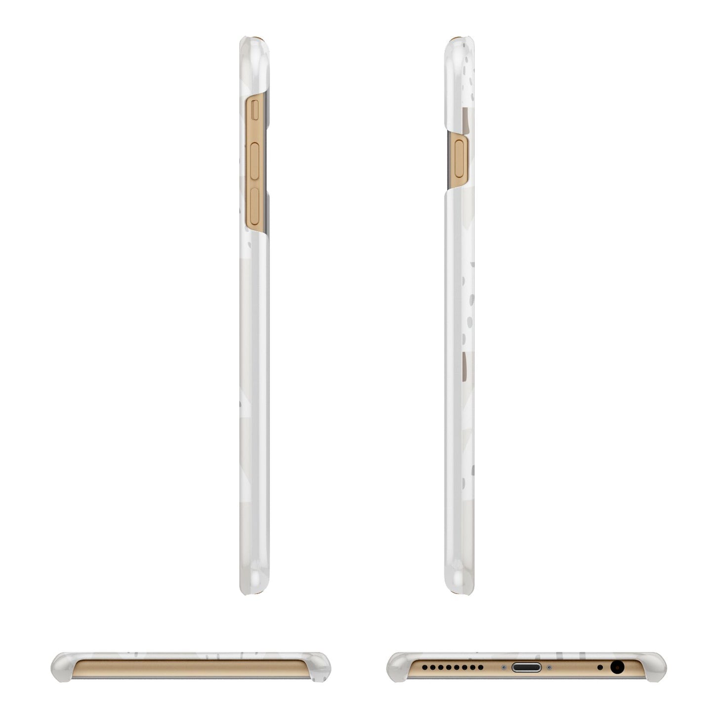 White Christmas Forest Apple iPhone 6 Plus 3D Wrap Snap Case Angled Images