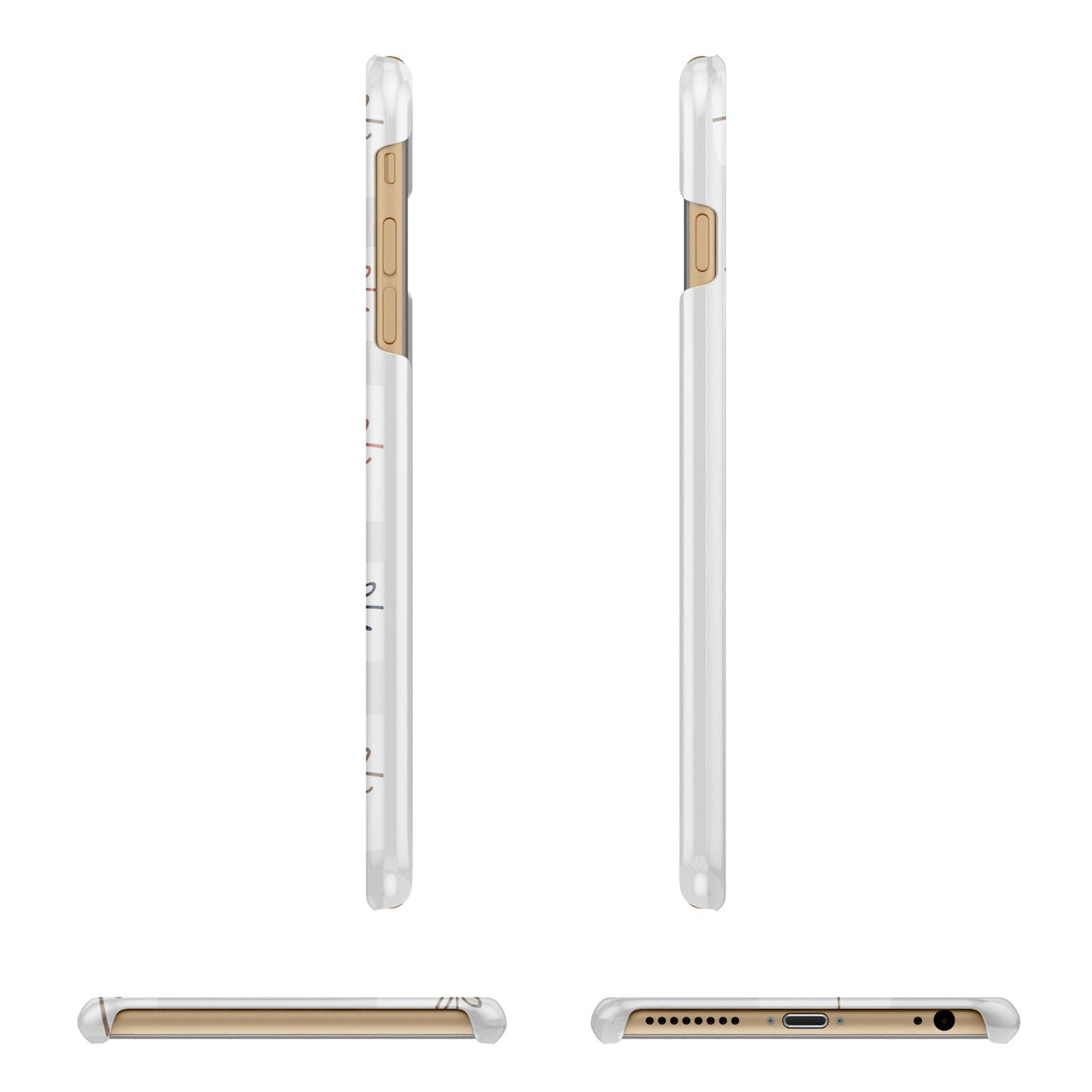 White Christmas Forest Apple iPhone 6 Plus 3D Wrap Snap Case Angled Images