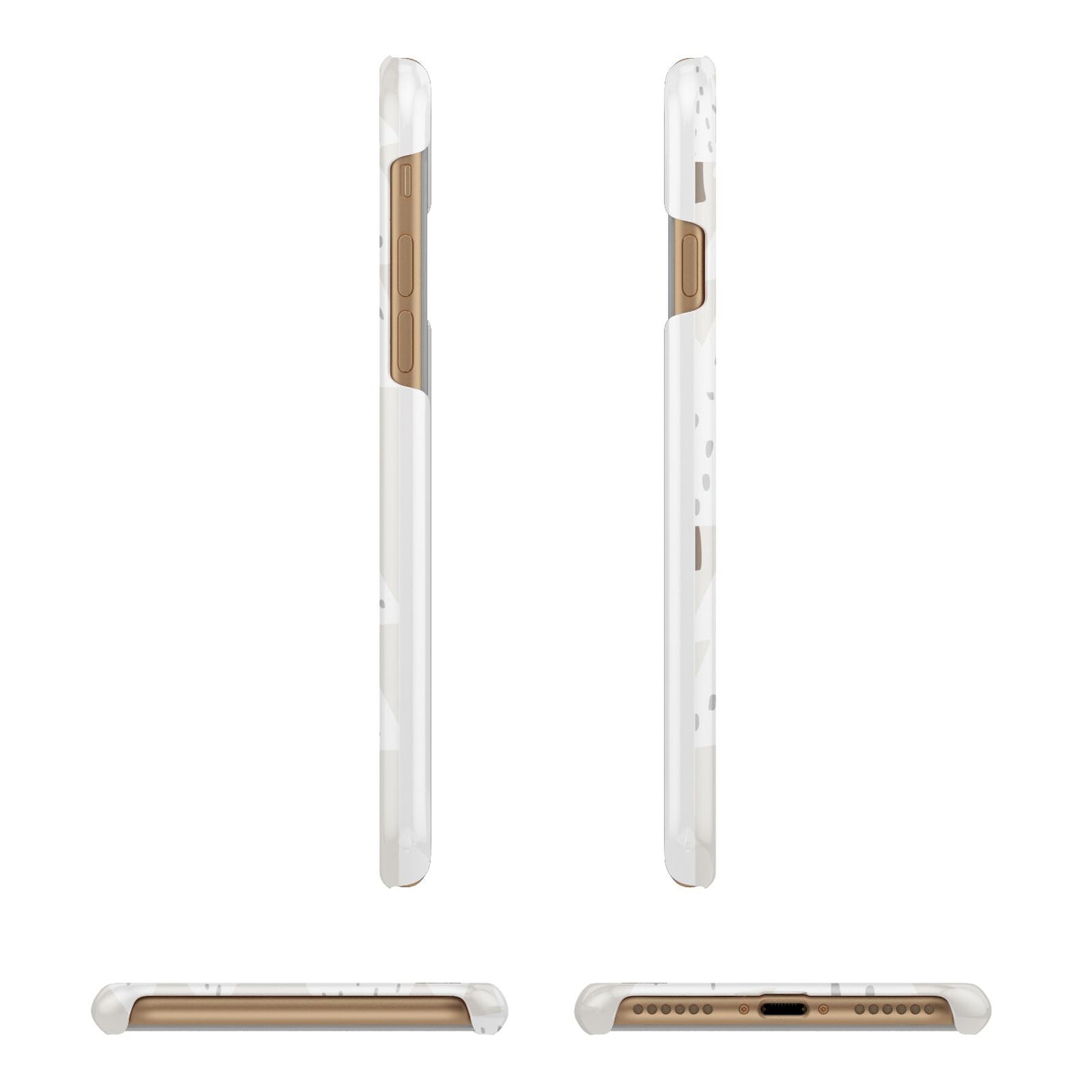 White Christmas Forest Apple iPhone 7 8 3D Wrap Snap Case Angled Images