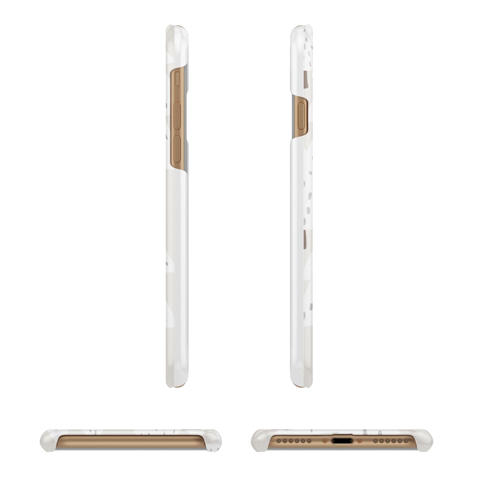 White Christmas Forest Apple iPhone 7 8 3D Wrap Snap Case Angled Images