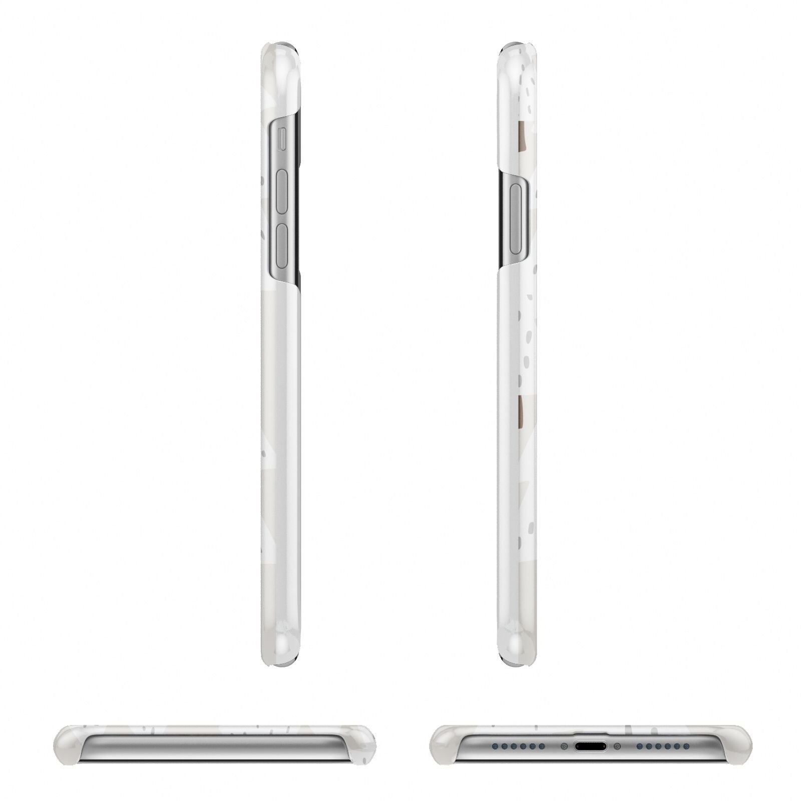 White Christmas Forest Apple iPhone XR 3D Wrap Snap Case Angled Images on White Phone