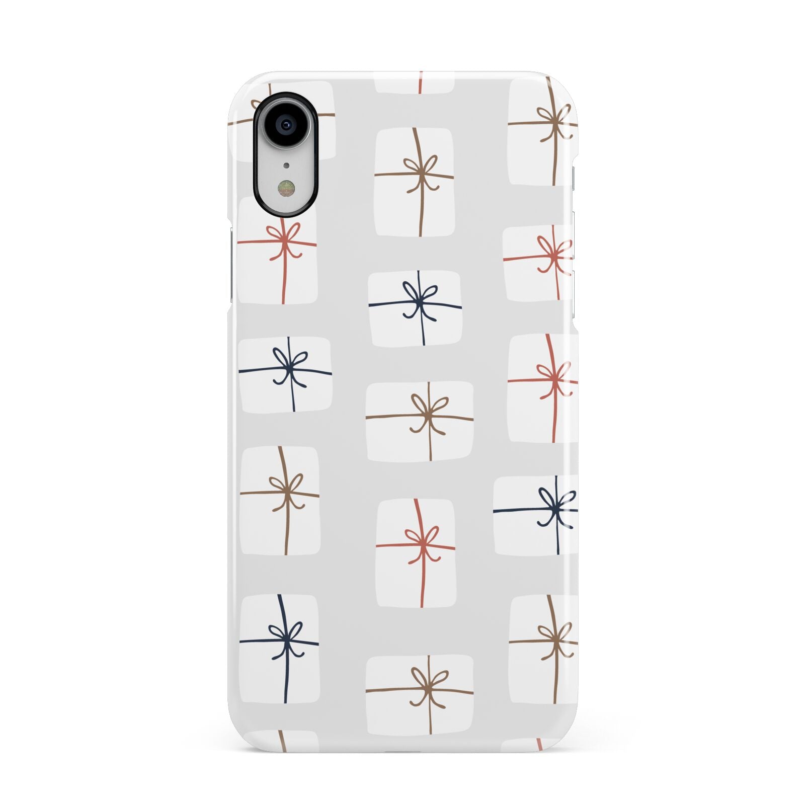White Christmas Forest Apple iPhone XR White 3D Snap Case