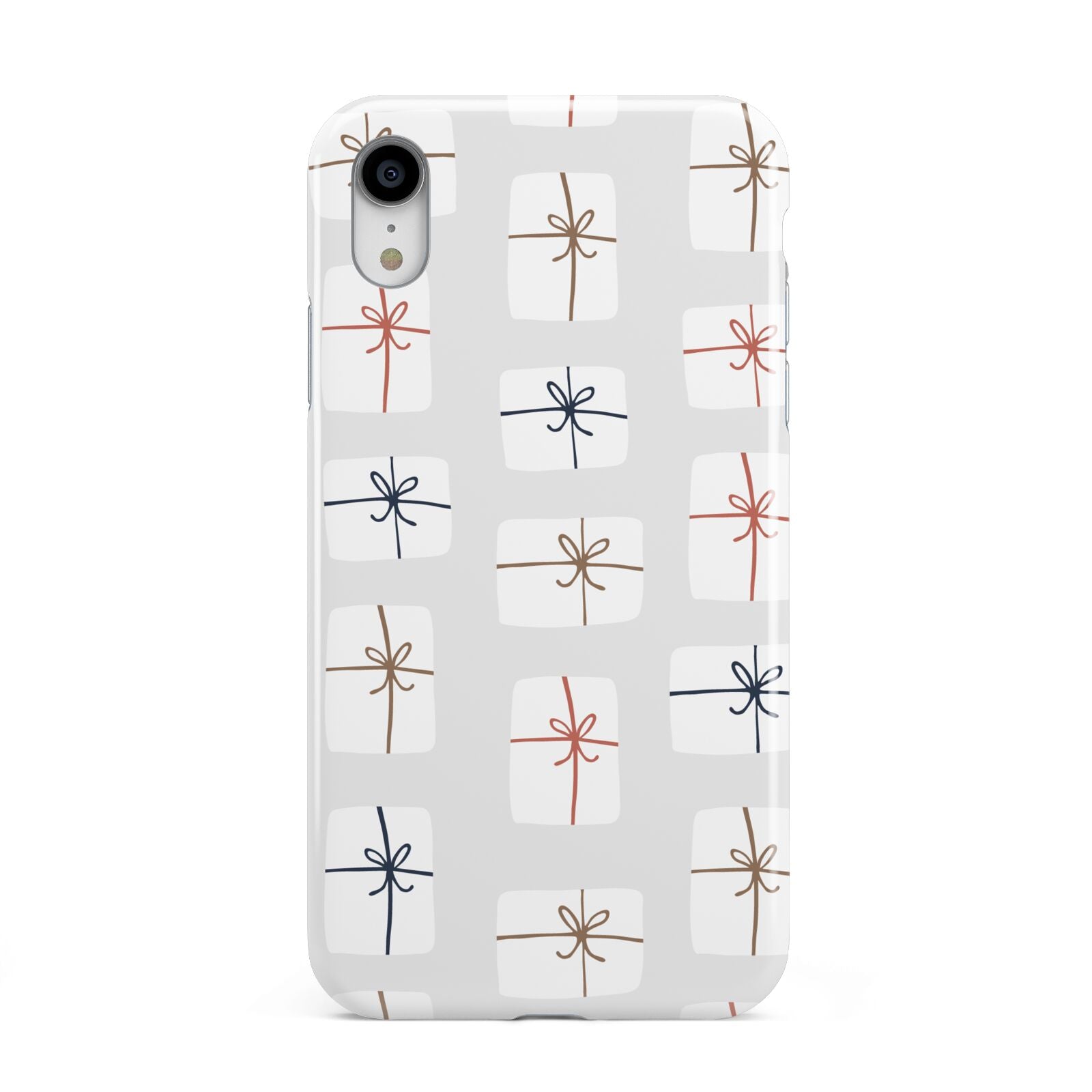 White Christmas Forest Apple iPhone XR White 3D Tough Case
