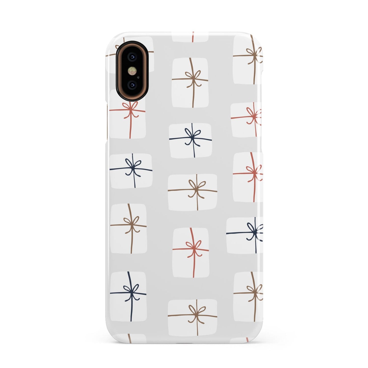 White Christmas Forest Apple iPhone XS 3D Snap Case