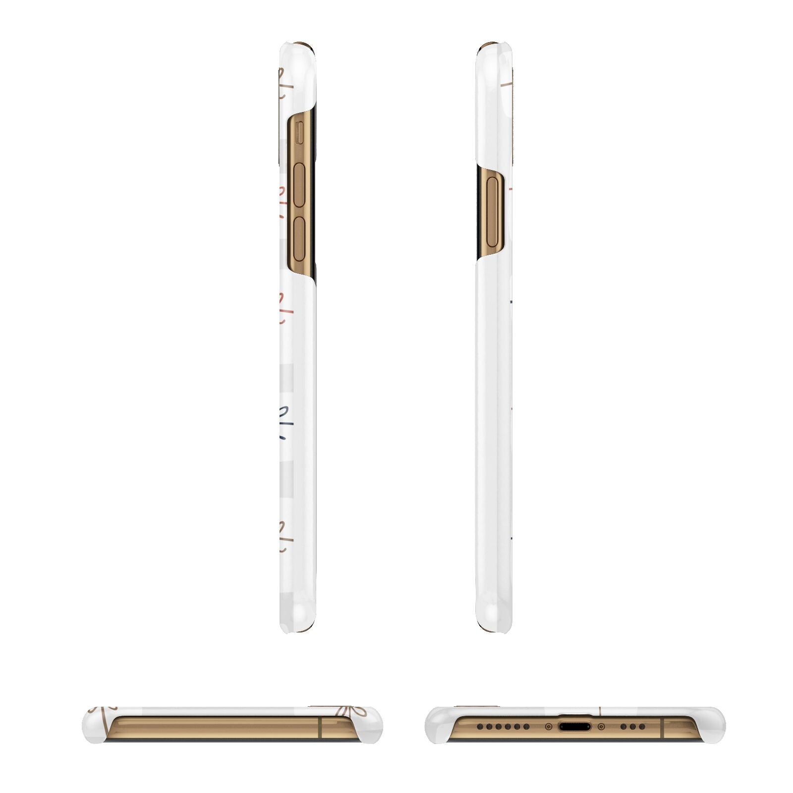 White Christmas Forest Apple iPhone Xs 3D Wrap Snap Case Angled Images