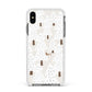 White Christmas Forest Apple iPhone Xs Max Impact Case White Edge on Black Phone