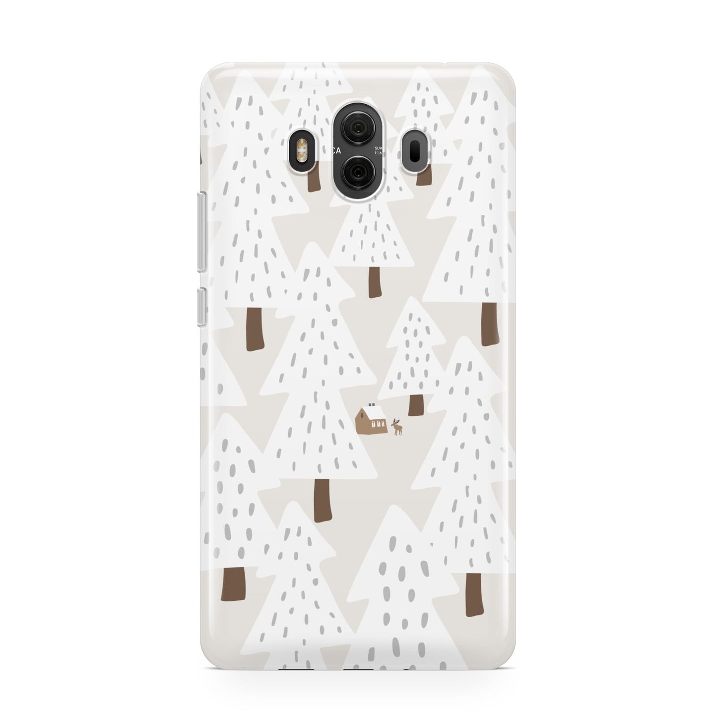 White Christmas Forest Huawei Mate 10 Protective Phone Case