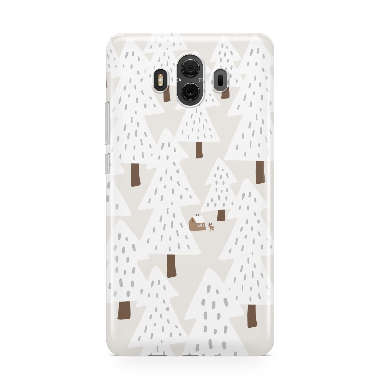 White Christmas Forest Huawei Mate 10 Protective Phone Case