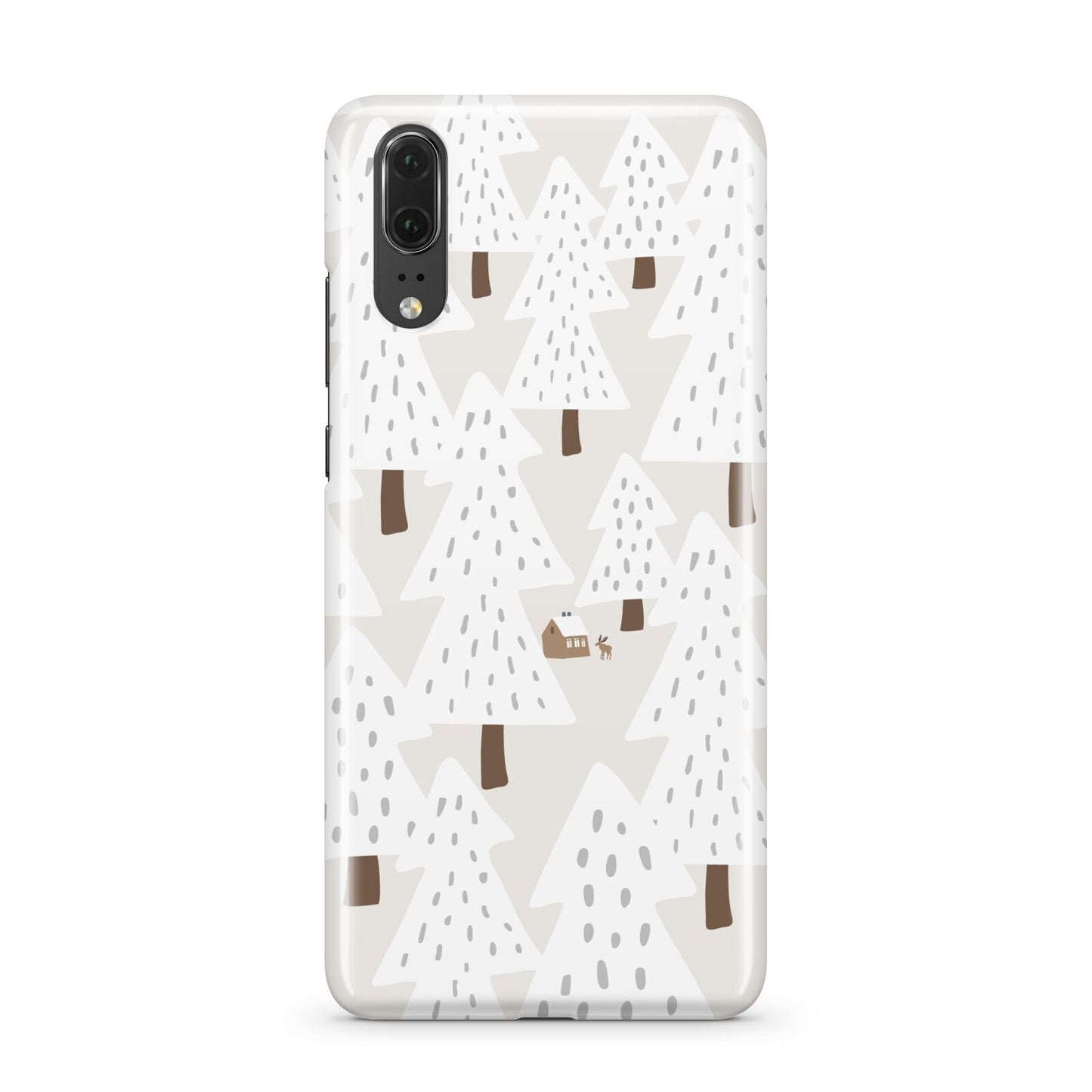 White Christmas Forest Huawei P20 Phone Case