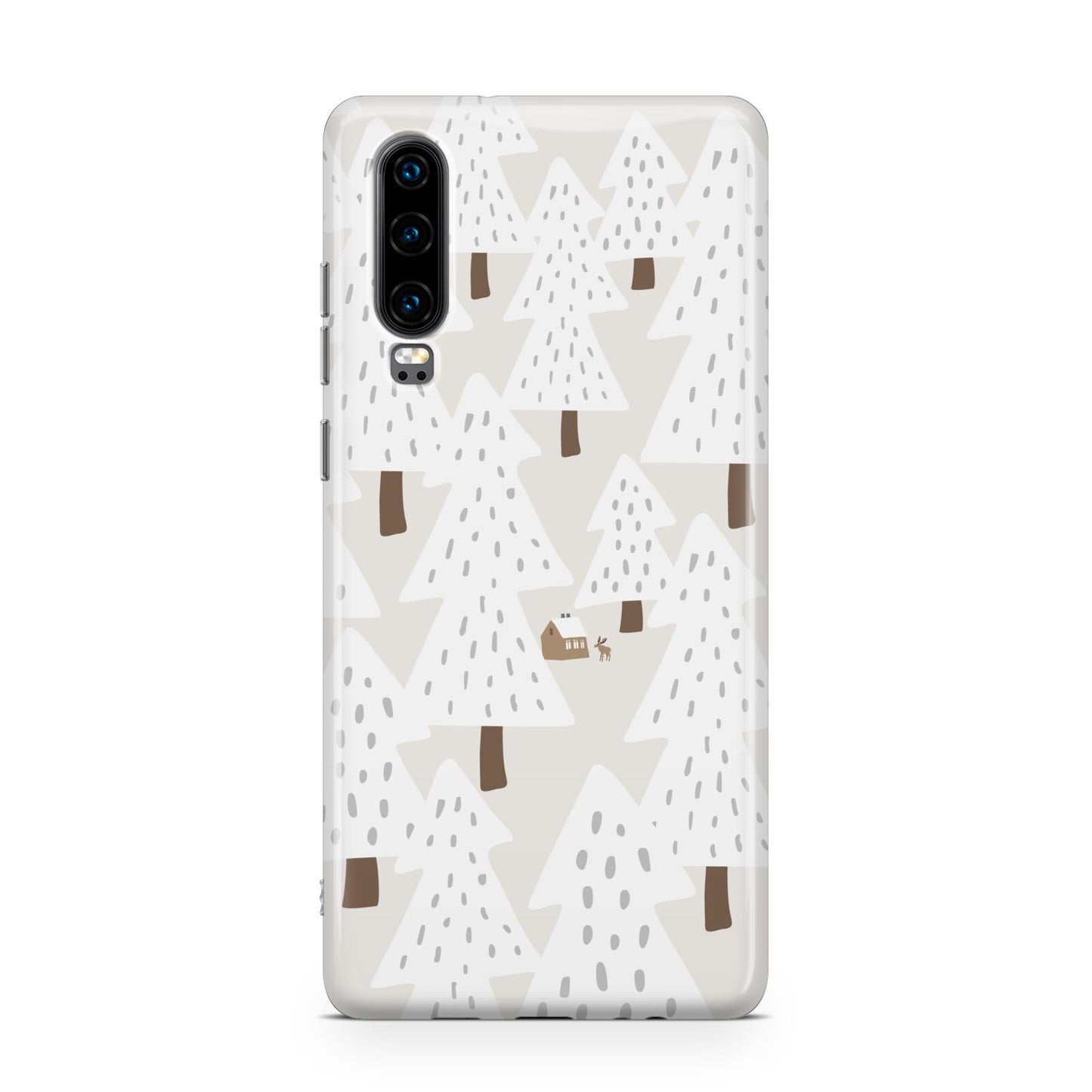 White Christmas Forest Huawei P30 Phone Case