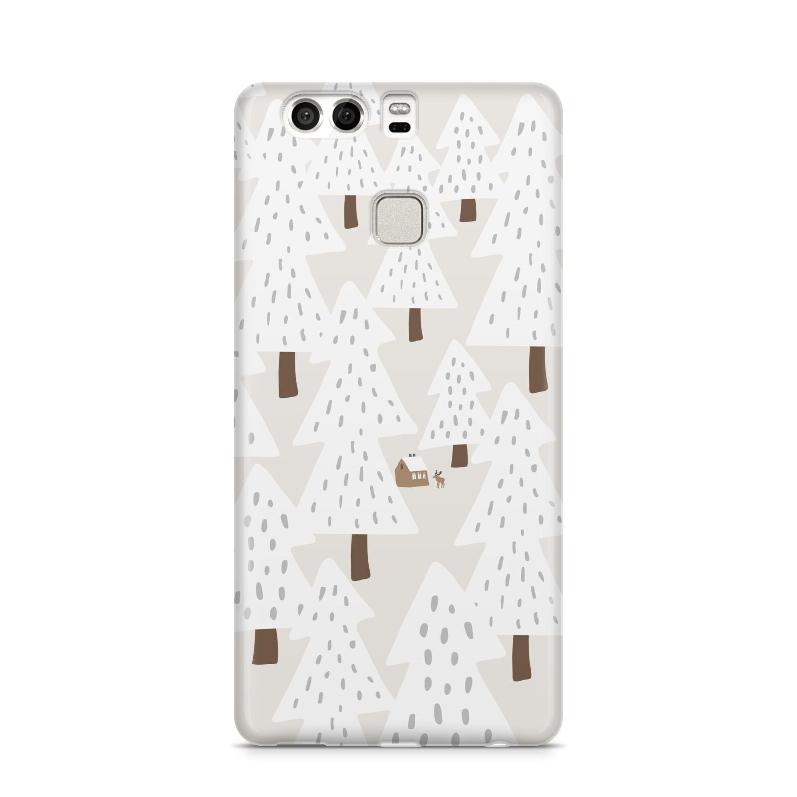 White Christmas Forest Huawei P9 Case