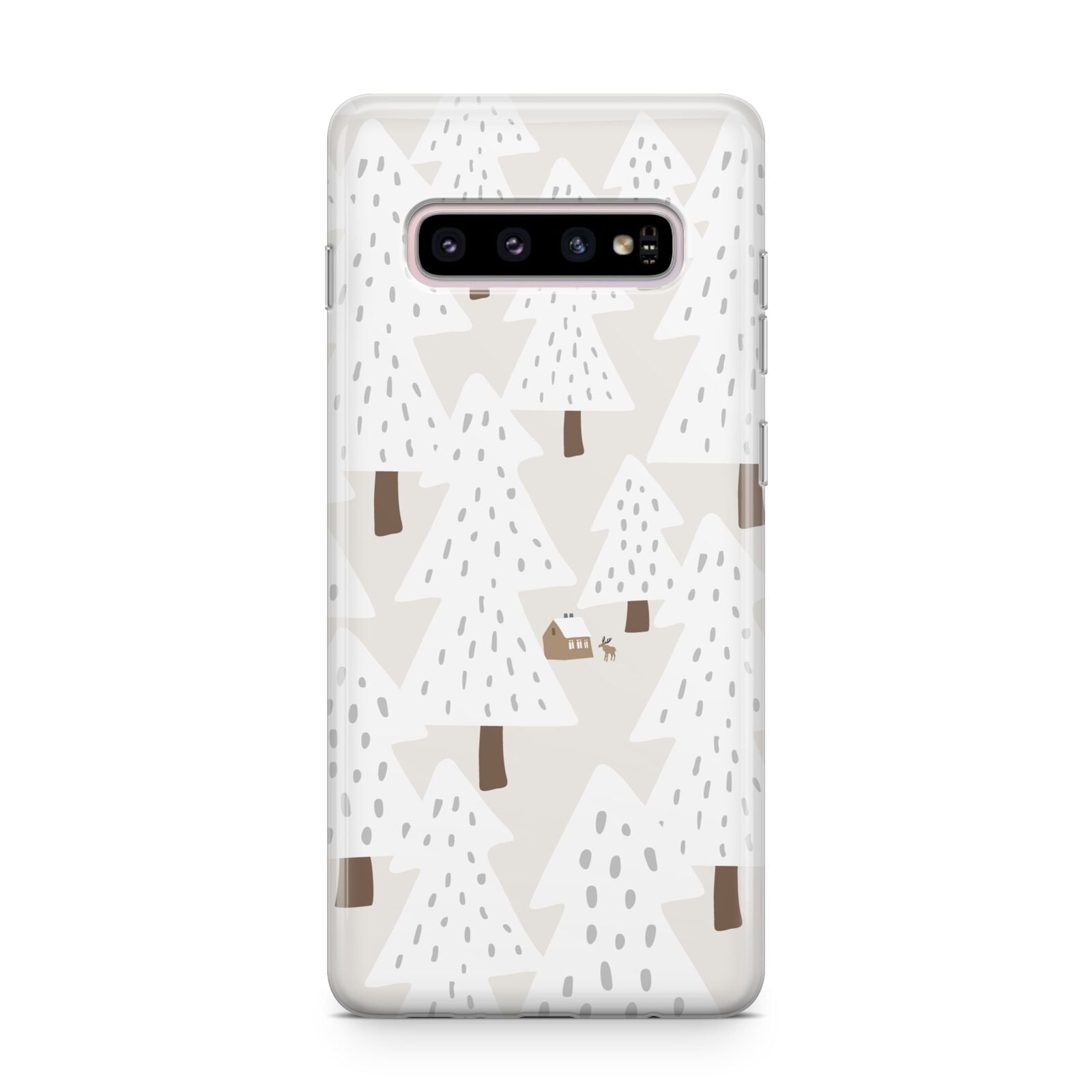 White Christmas Forest Samsung Galaxy S10 Plus Case