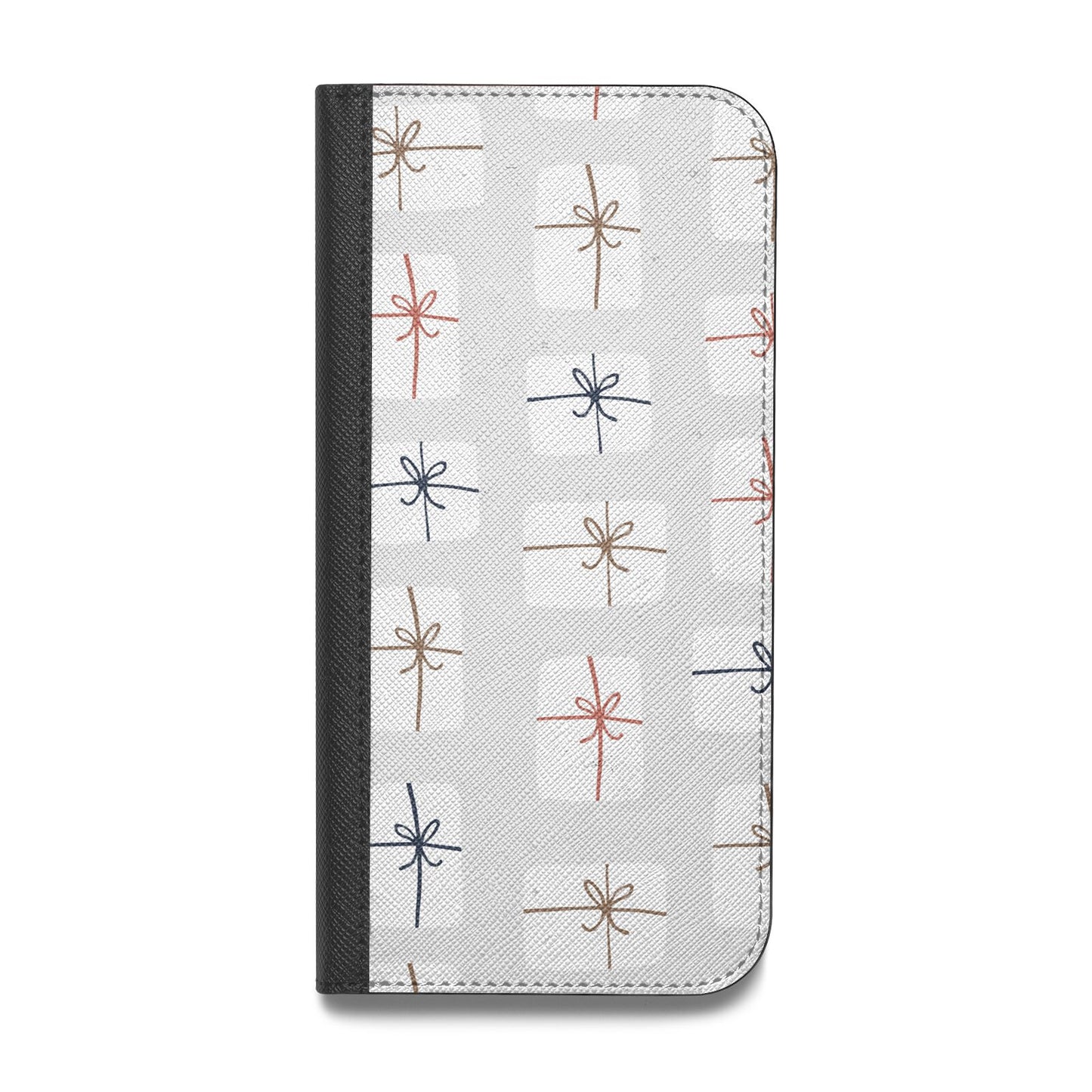 White Christmas Forest Vegan Leather Flip Samsung Case