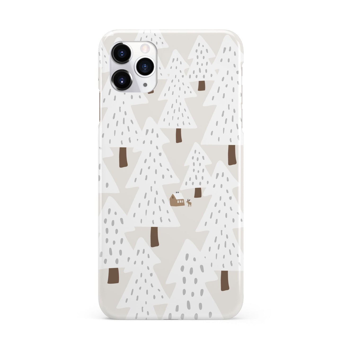 White Christmas Forest iPhone 11 Pro Max 3D Snap Case