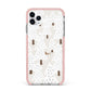 White Christmas Forest iPhone 11 Pro Max Impact Pink Edge Case