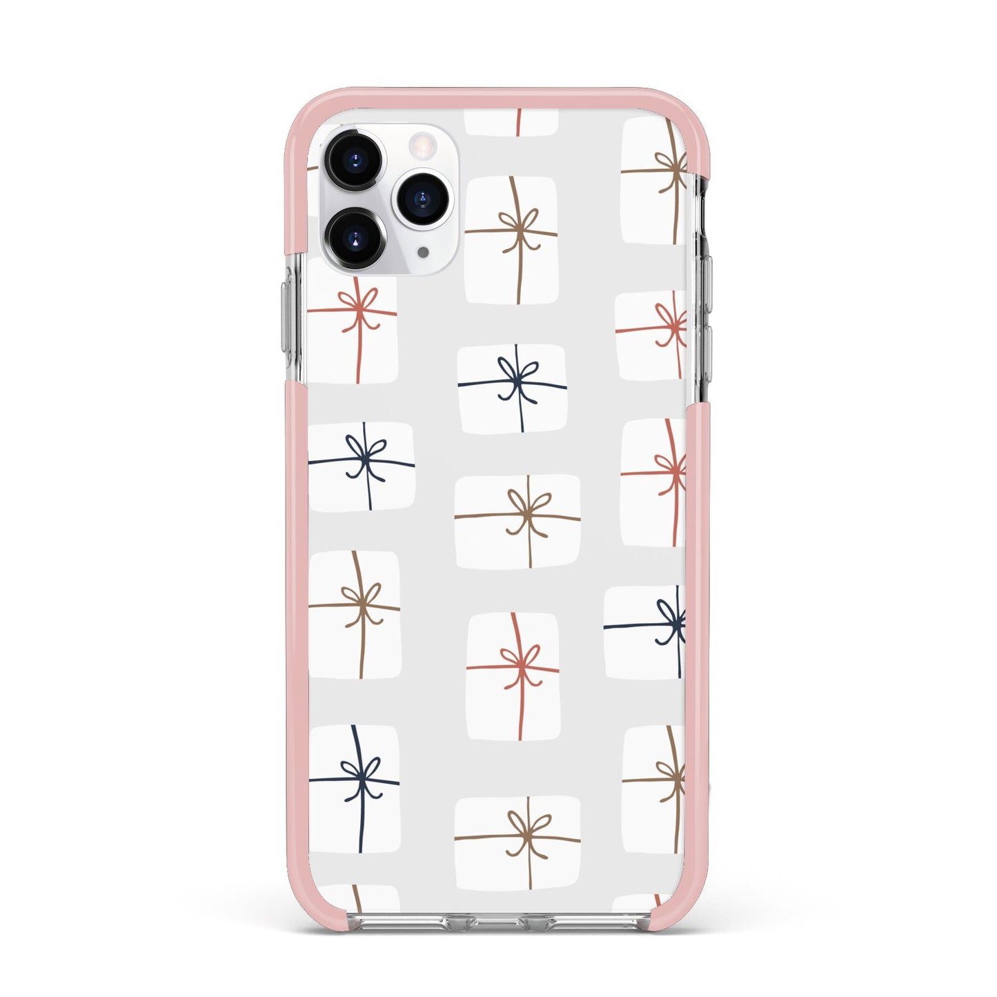 White Christmas Forest iPhone 11 Pro Max Impact Pink Edge Case