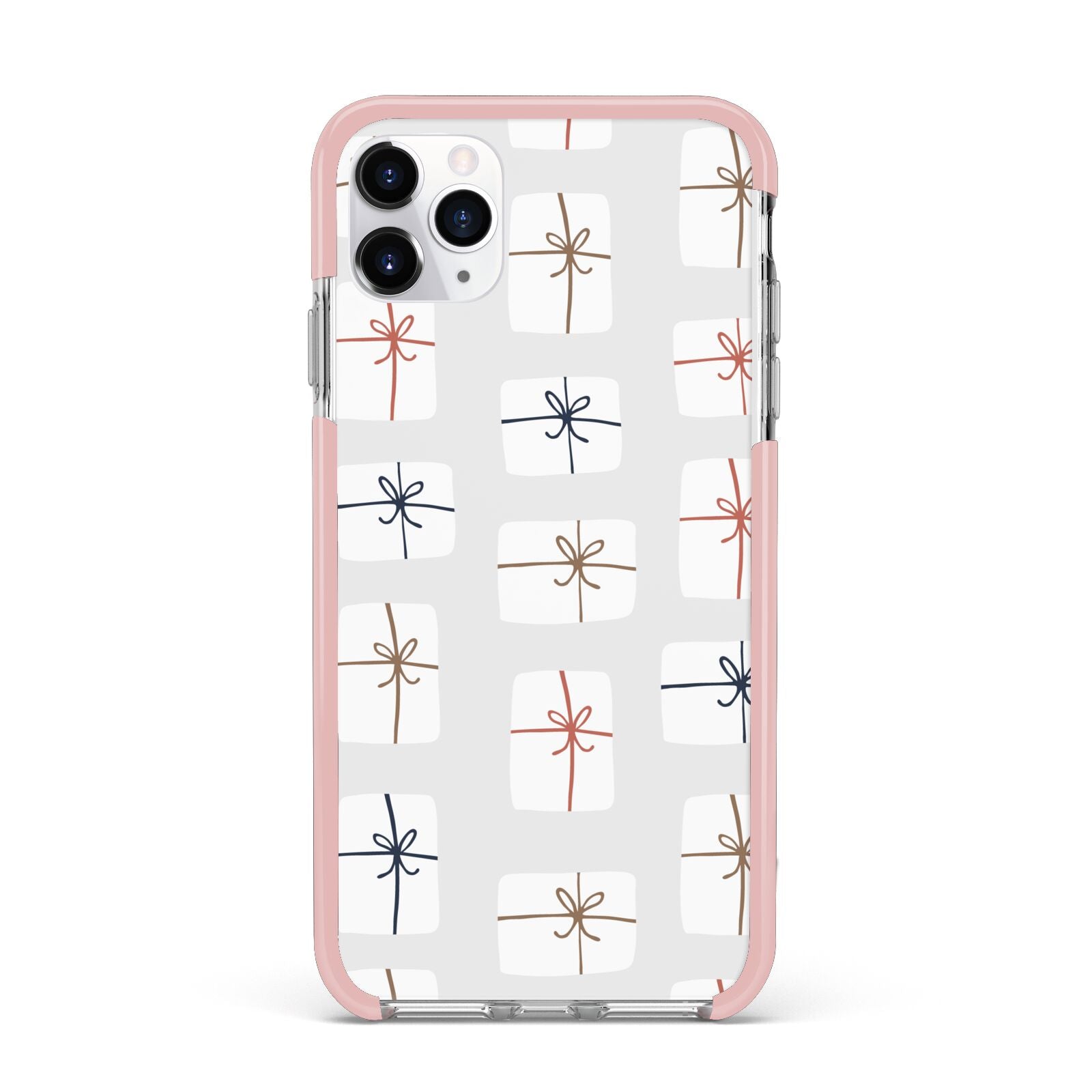 White Christmas Forest iPhone 11 Pro Max Impact Pink Edge Case