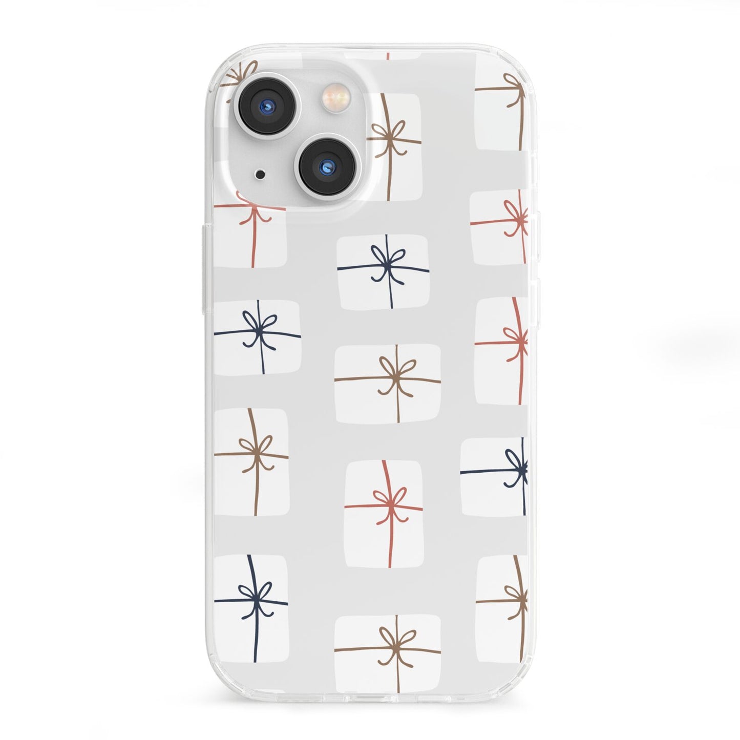White Christmas Forest iPhone 13 Mini Clear Bumper Case