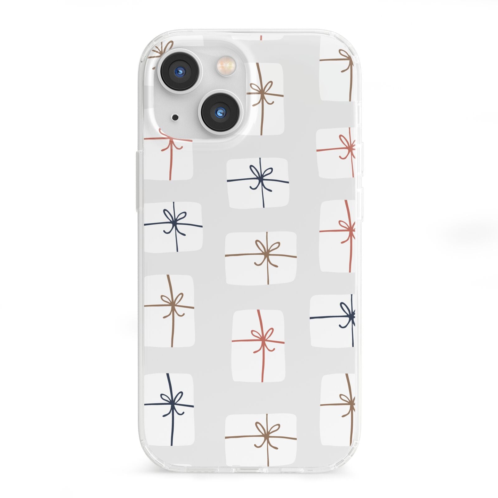 White Christmas Forest iPhone 13 Mini Clear Bumper Case