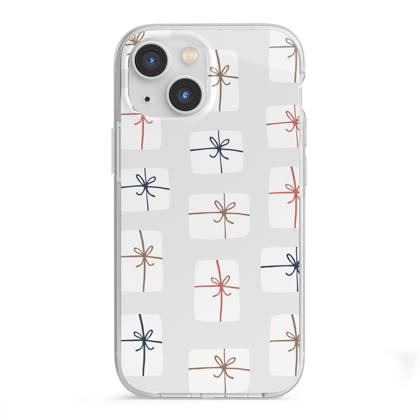 White Christmas Forest iPhone 13 Mini TPU Impact Case with White Edges