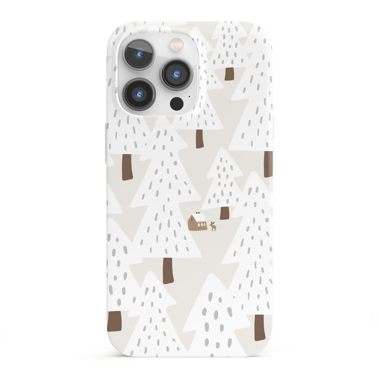 White Christmas Forest iPhone 13 Pro Full Wrap 3D Snap Case