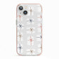 White Christmas Forest iPhone 13 TPU Impact Case with Pink Edges